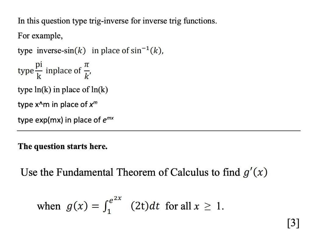 Solved TT In this question type trig-inverse for inverse | Chegg.com