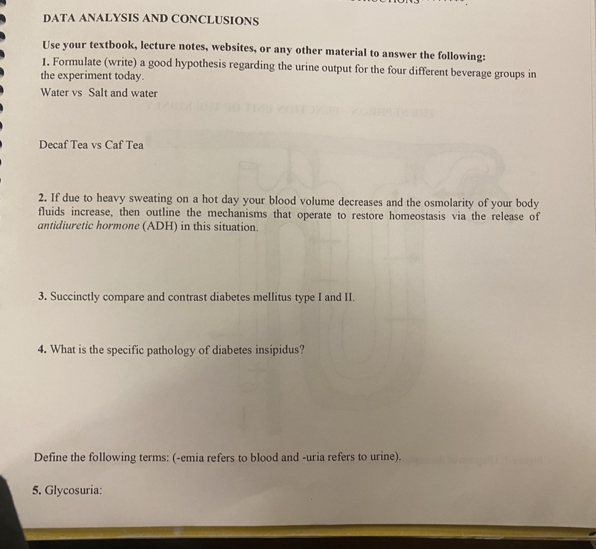 Solved 6. Proteinuria 7. Ketonuria 8. Polyuria 9.