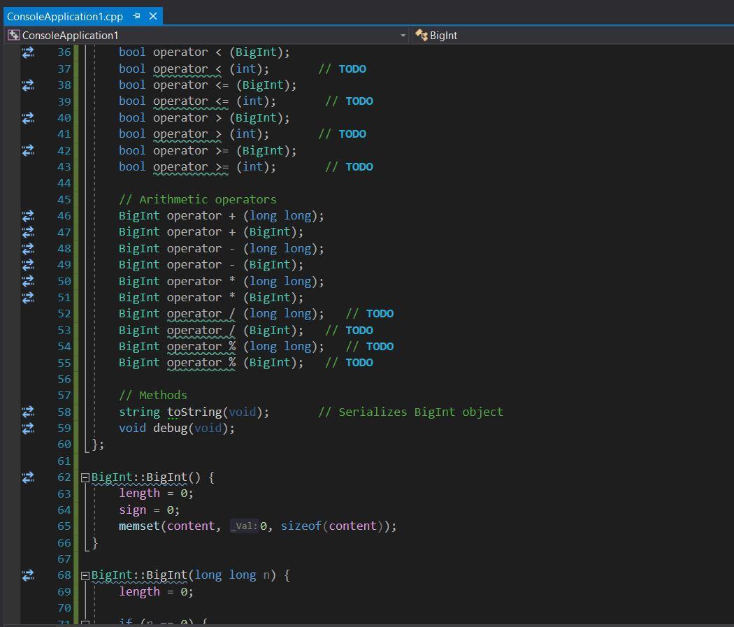 Solved I had asked previously for a BigInt C++ code | Chegg.com