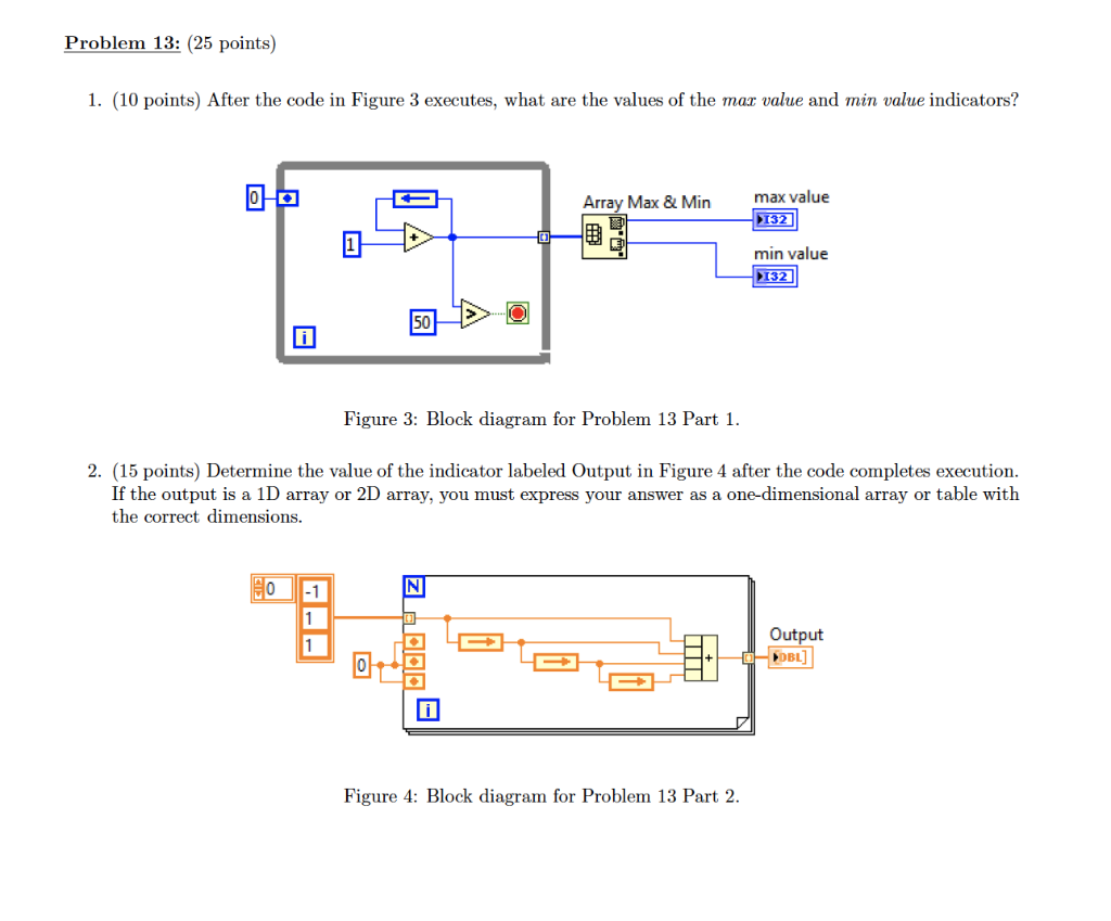 Problem 13: (25 points) 1. (10 points) After the code | Chegg.com