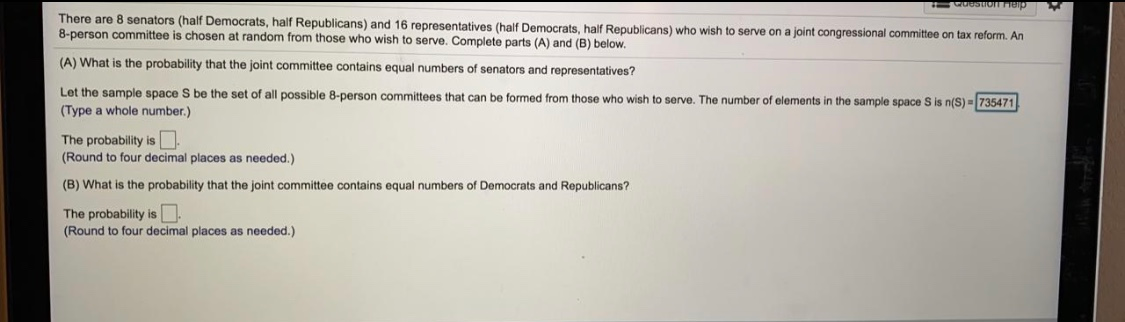 Solved There Are 8 Senators (half Democrats, Half | Chegg.com