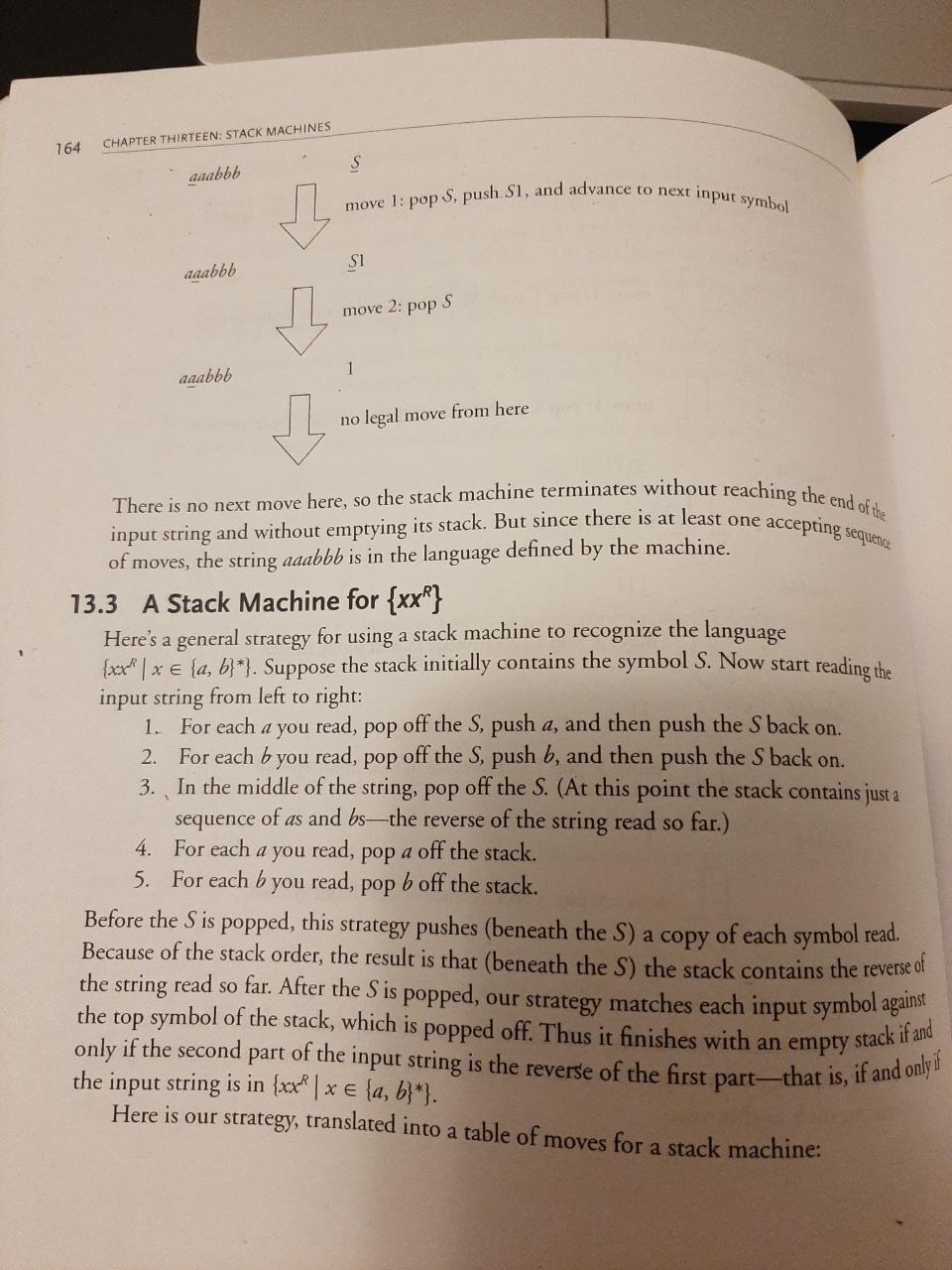 Solved 764 CHAPTER THIRTEEN: STACK MACHINES S anabbb move 1: | Chegg.com