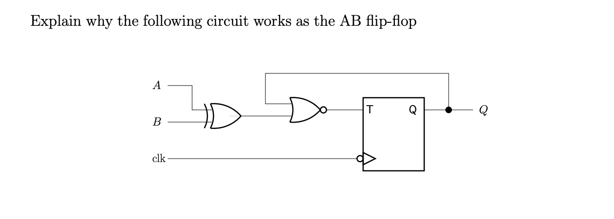 Solved The “characteristic table” of a hypothetical “AB | Chegg.com