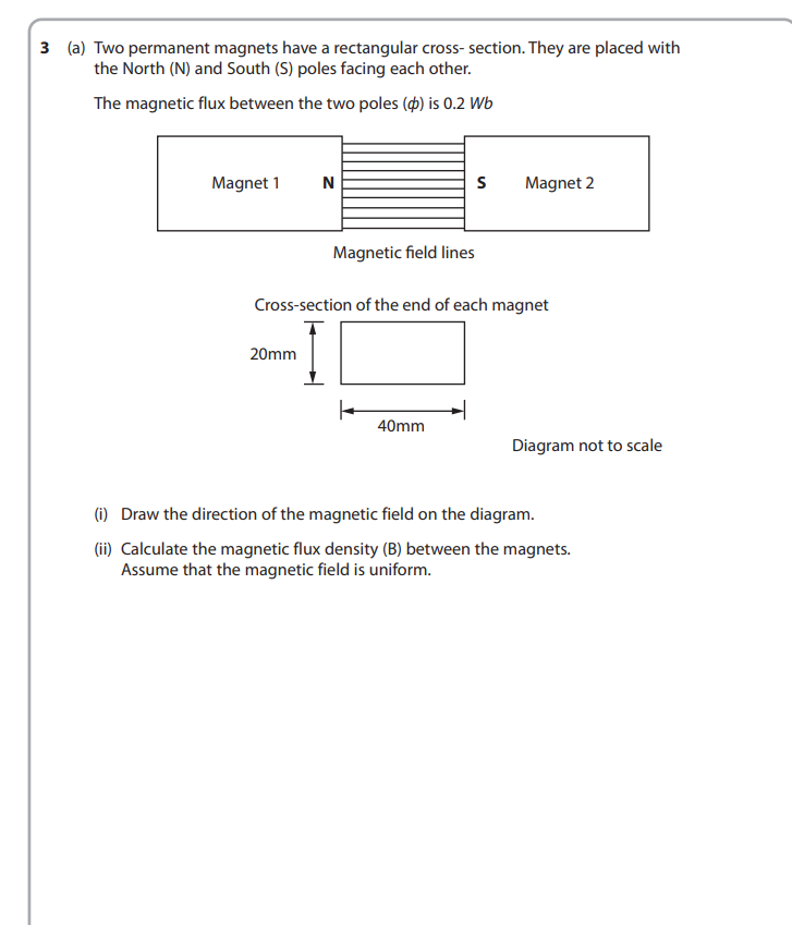 Solved 3 (a) Two permanent magnets have a rectangular | Chegg.com