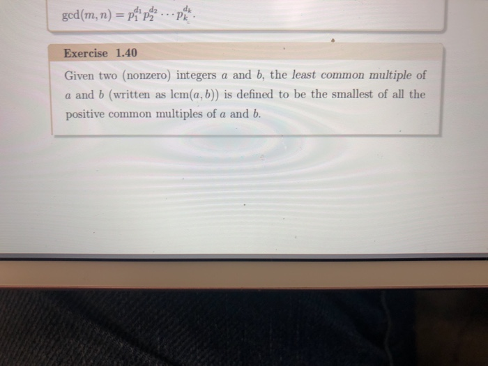 Solved exercise 1 40 given two nonzero integers a and b chegg