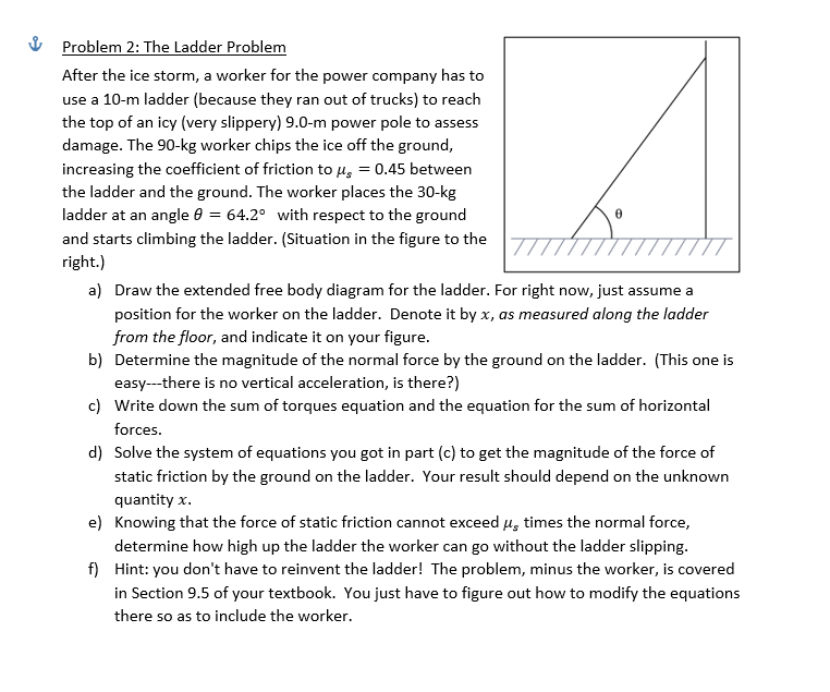 Ladder Problems Examples Solved Problems Solved Problem 2: The Ladder Problem After the ice storm, a | Chegg.com