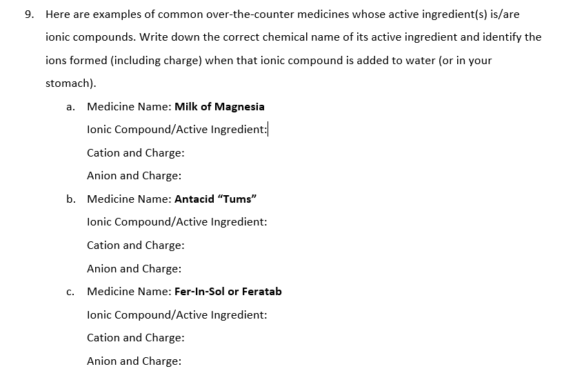 ionic compounds examples and their uses