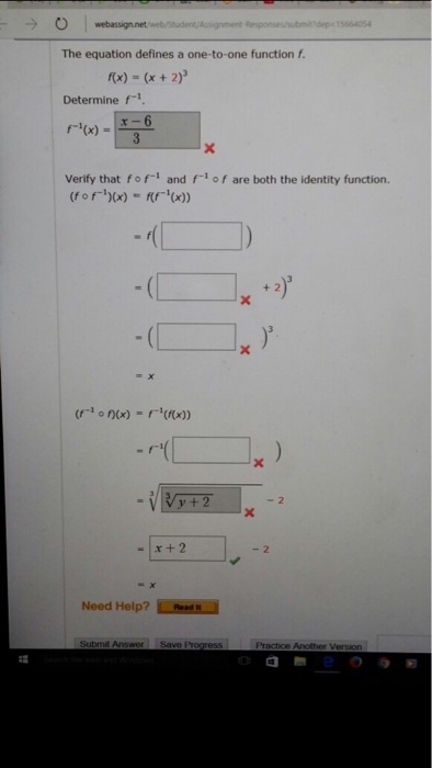 Solved The equation defines a one-to-one function f. f(x) = | Chegg.com