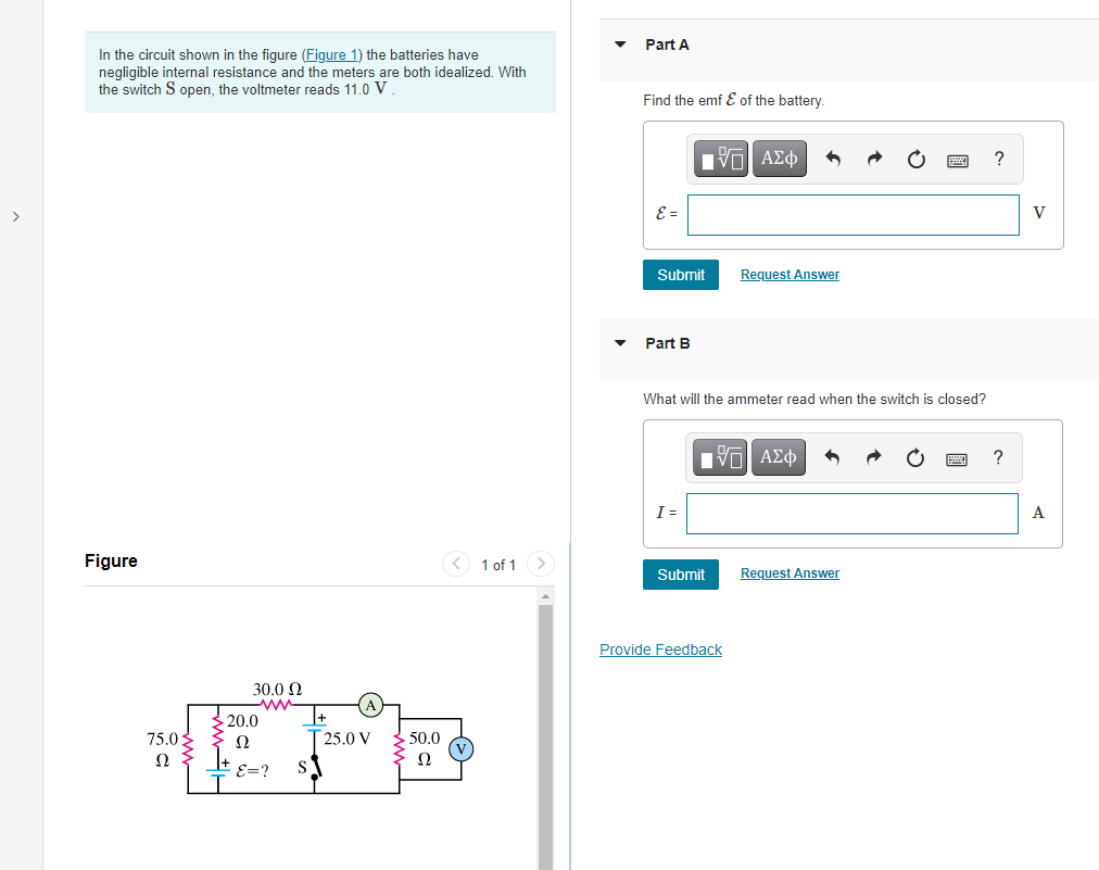 Solved Part A In the circuit shown in the figure (Figure 1) | Chegg.com