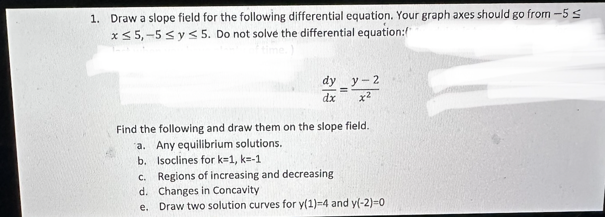 Solved Solve the following problem, show all of your work | Chegg.com