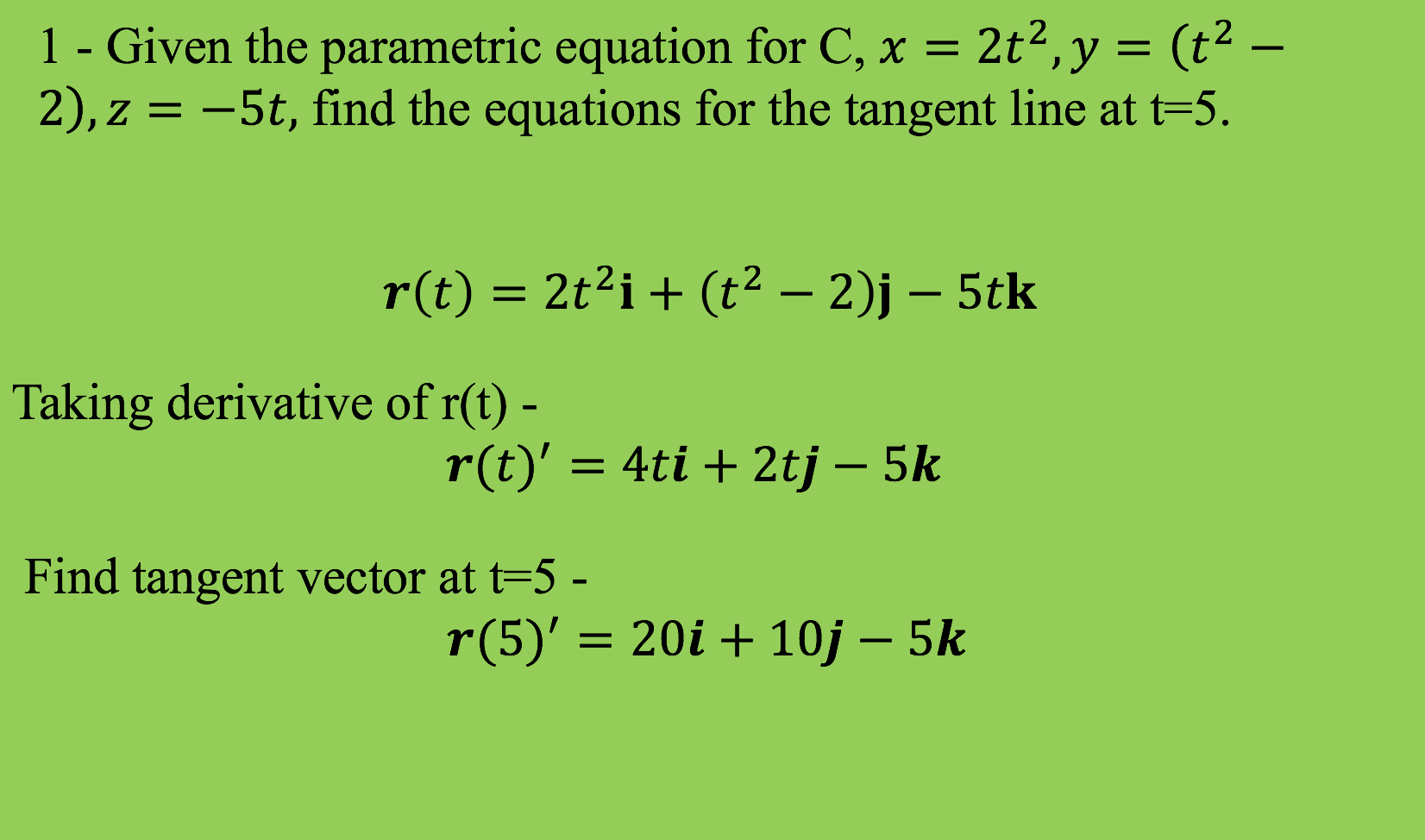 Solved 1 Given The Parametric Equation For C X 2t2 Chegg Com