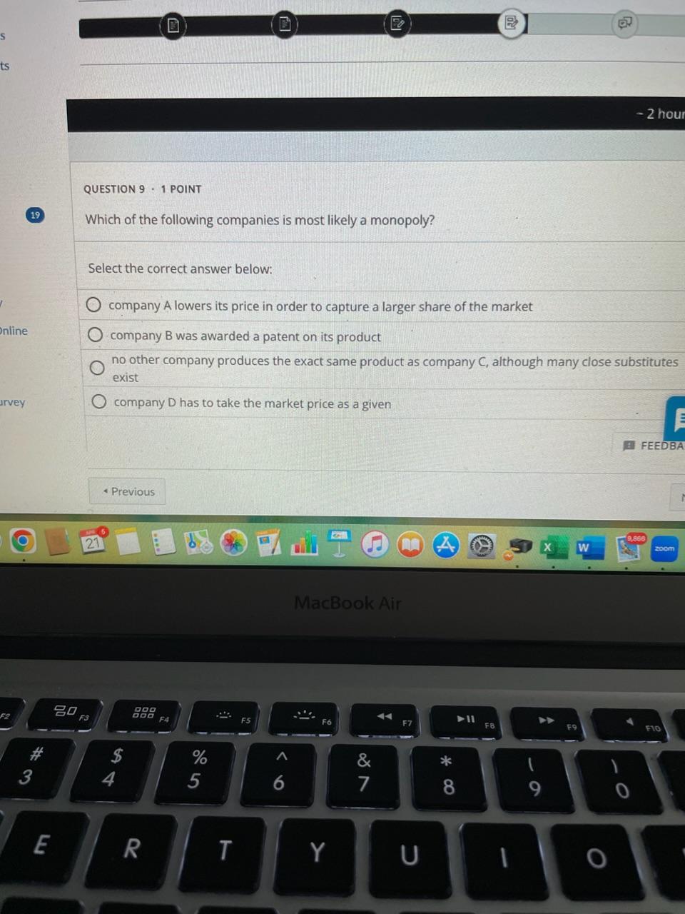 Solved QUESTION 9 - 1 POINT Which of the following companies | Chegg.com