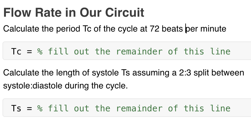 Solved Flow Rate in Our Circuit Calculate the period Tc of | Chegg.com