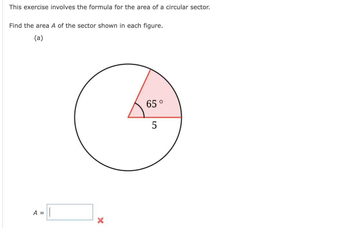 Solved This exercise involves the formula for the area of a | Chegg.com