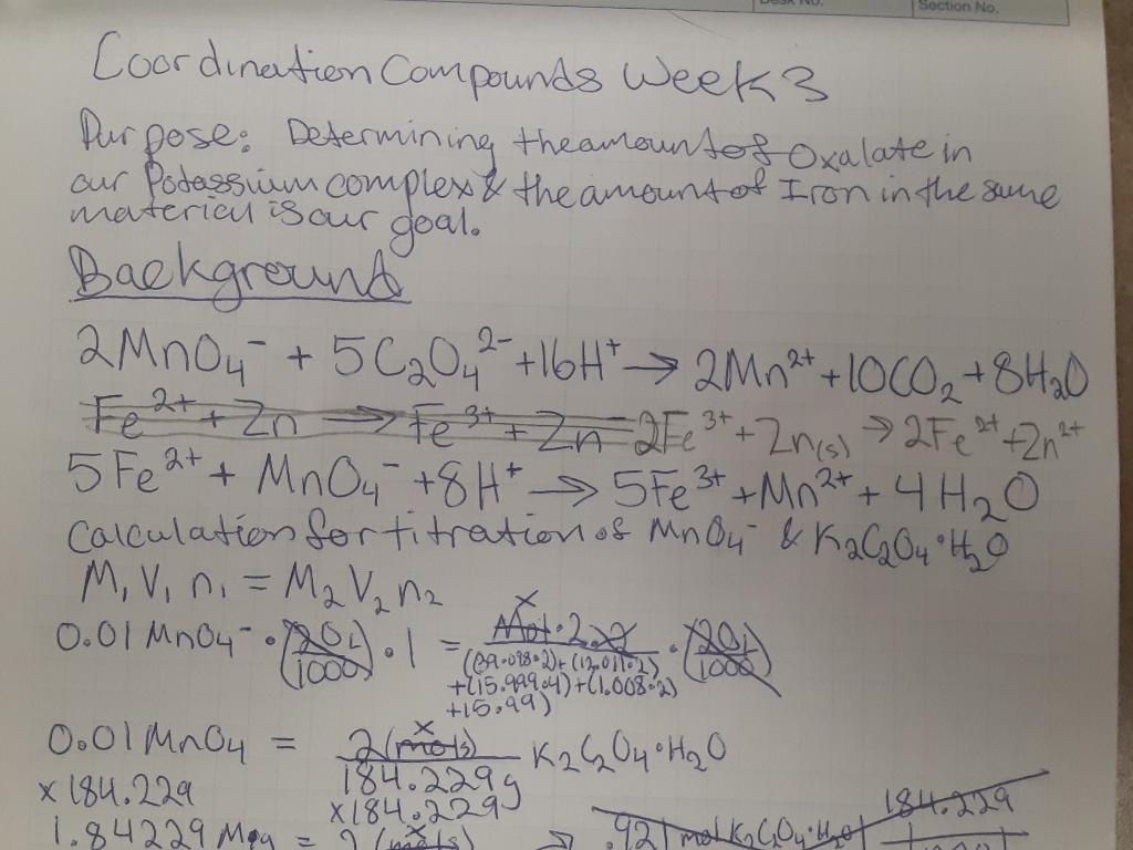 I need help with figuring out the % mass of iron | Chegg.com