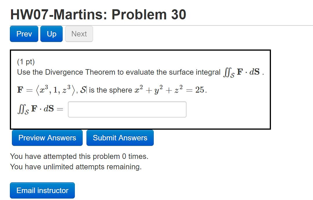 Solved HW07-Martins: Problem 30 Prev Up Next (1 Pt) Use The | Chegg.com