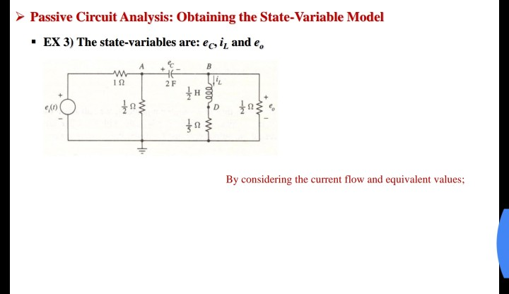 State Variables Electrical Solved Passive Circuit Analysis: Obtaining the | Chegg.com