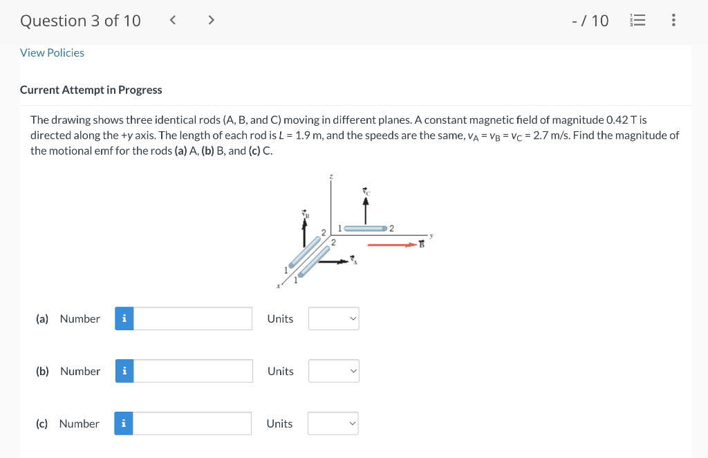 Solved The Drawing Shows Three Identical Rods (A, B, And C) | Chegg.com