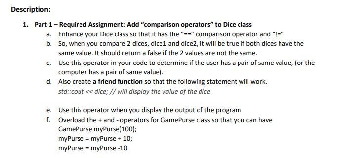 Solved Objectives: • • Provide a game solution using C++ | Chegg.com