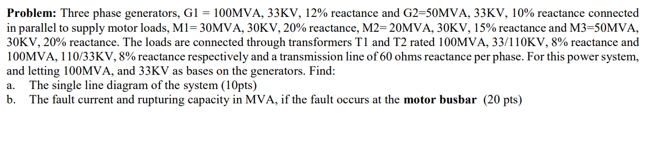 Solved A 100mva 33kv Three Phase Generator Has A Reactance Chegg Com