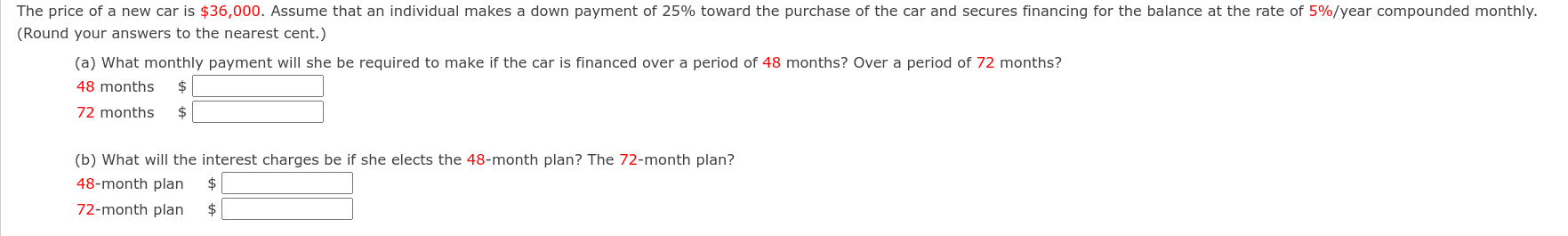 Solved (Round your answers to the nearest cent.) (a) What | Chegg.com