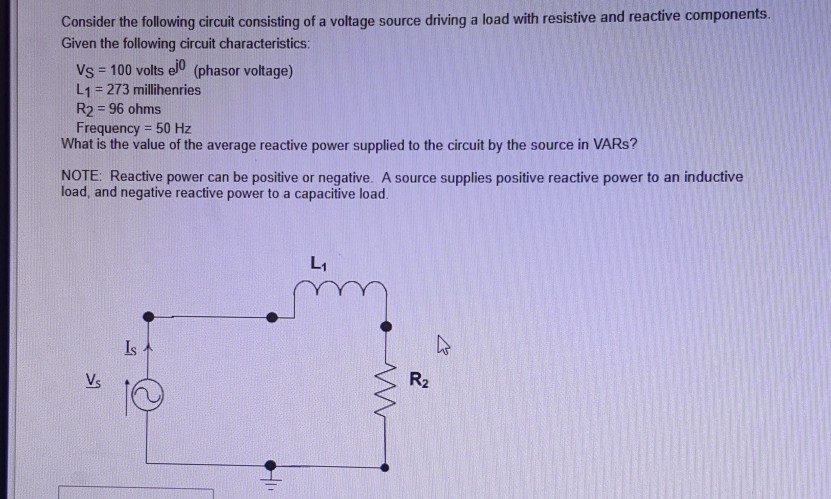 Solved QUESTION 1 Consider The Following Circuit Consisting | Chegg.com