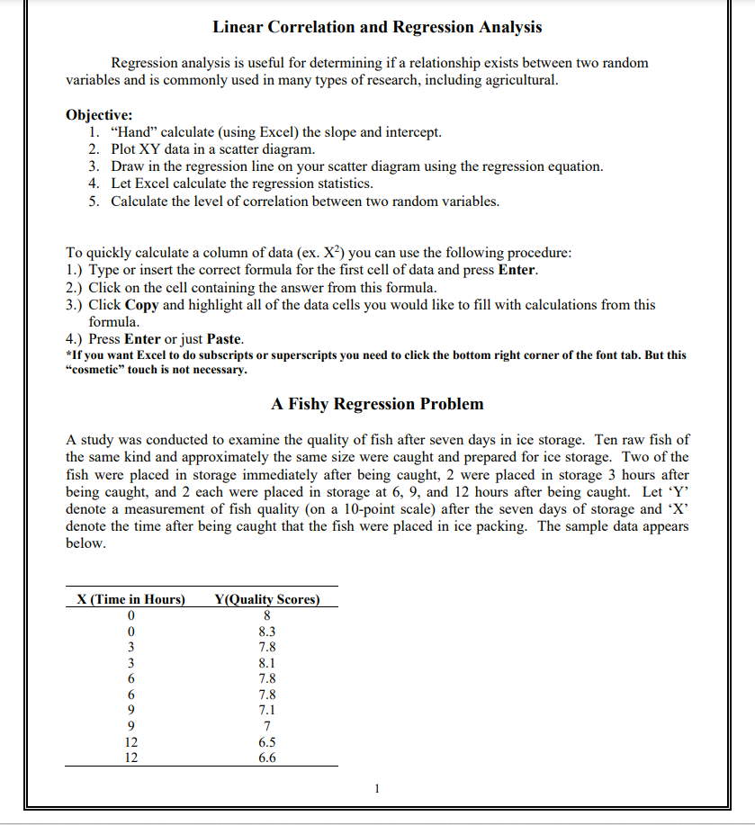 Solved Linear Correlation And Regression Analysis Regression | Chegg.com