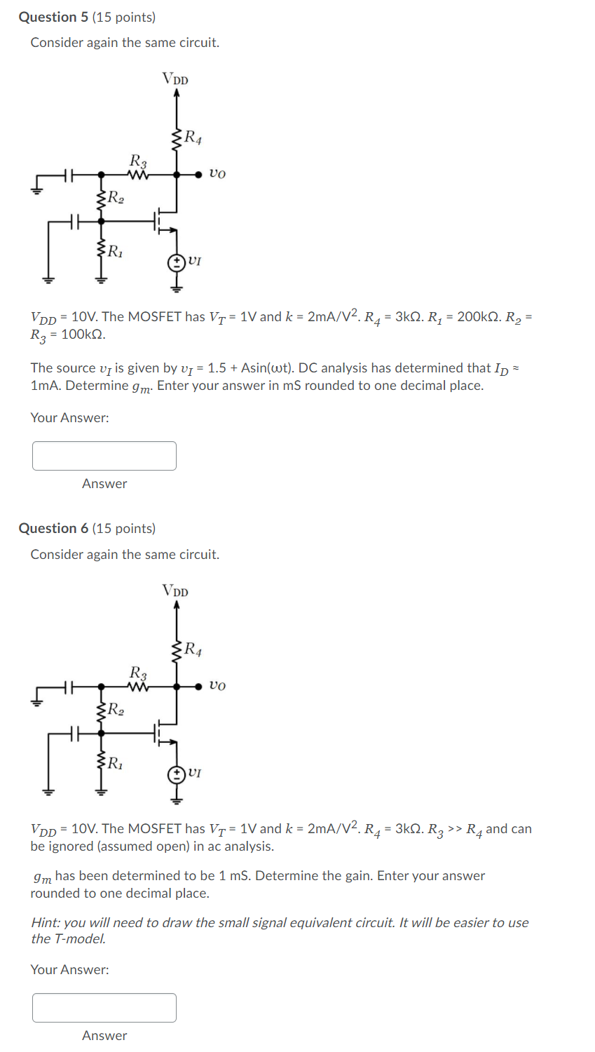 Solved Question 5 (15 points) Consider again the same | Chegg.com