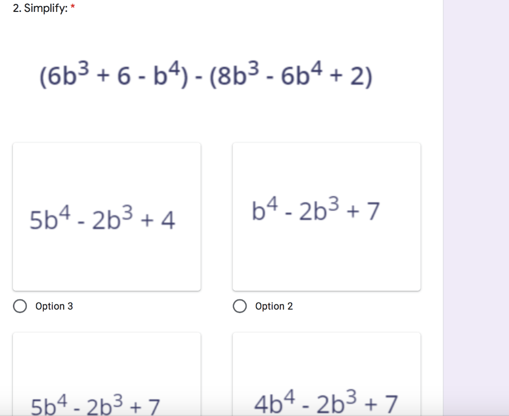 2b ^ 4 - 6b ^ 3   9b - 27 =(b-3)*(*)