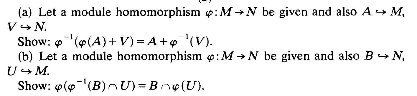 Solved (a) Let a module homomorphism φM→N be given and also