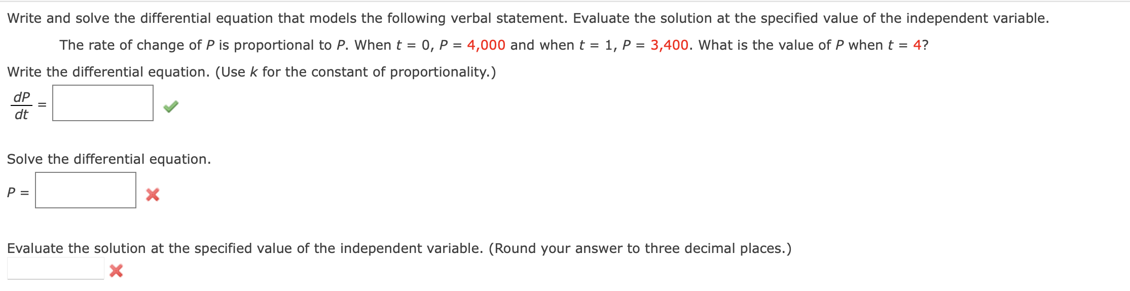Solved Write and solve the differential equation that models | Chegg.com
