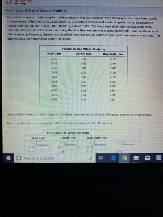 Solved Do: Chapter 12 End-of-Chapter Problems There is some | Chegg.com