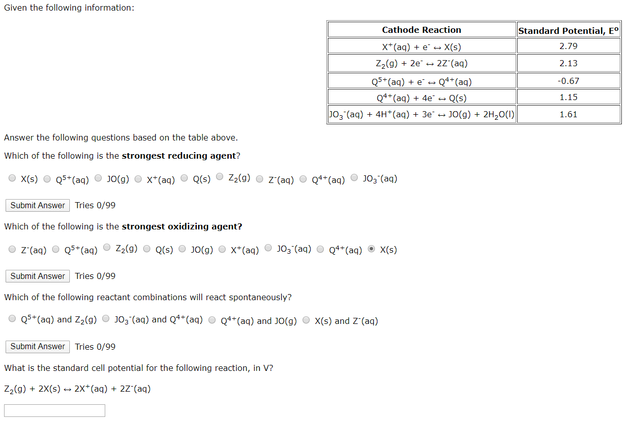 Solved Consider The Following Jo3 Aq Q S Jo G Chegg Com