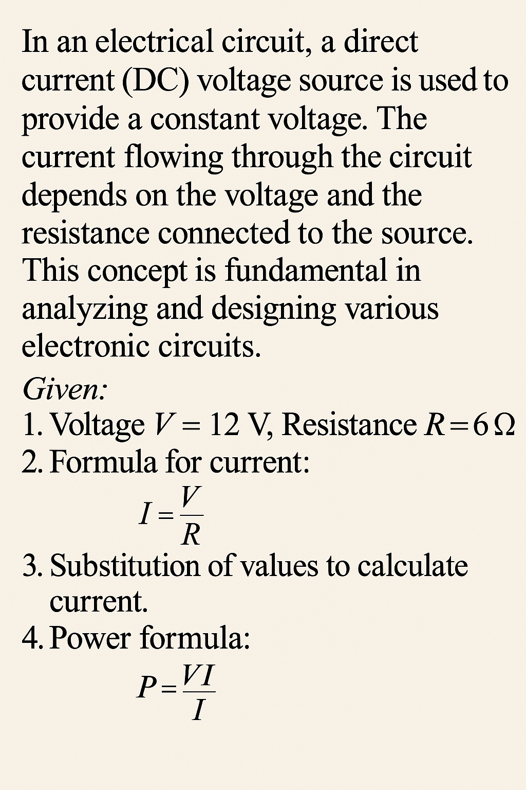 Current Formula Dt Solved In an electrical circuit, a direct current (DC) | Chegg.com