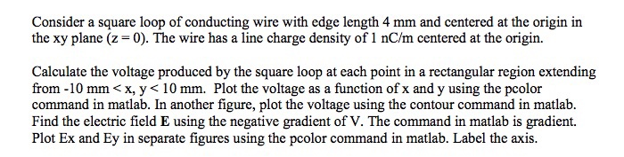 Consider a square loop of conducting wire with edge | Chegg.com