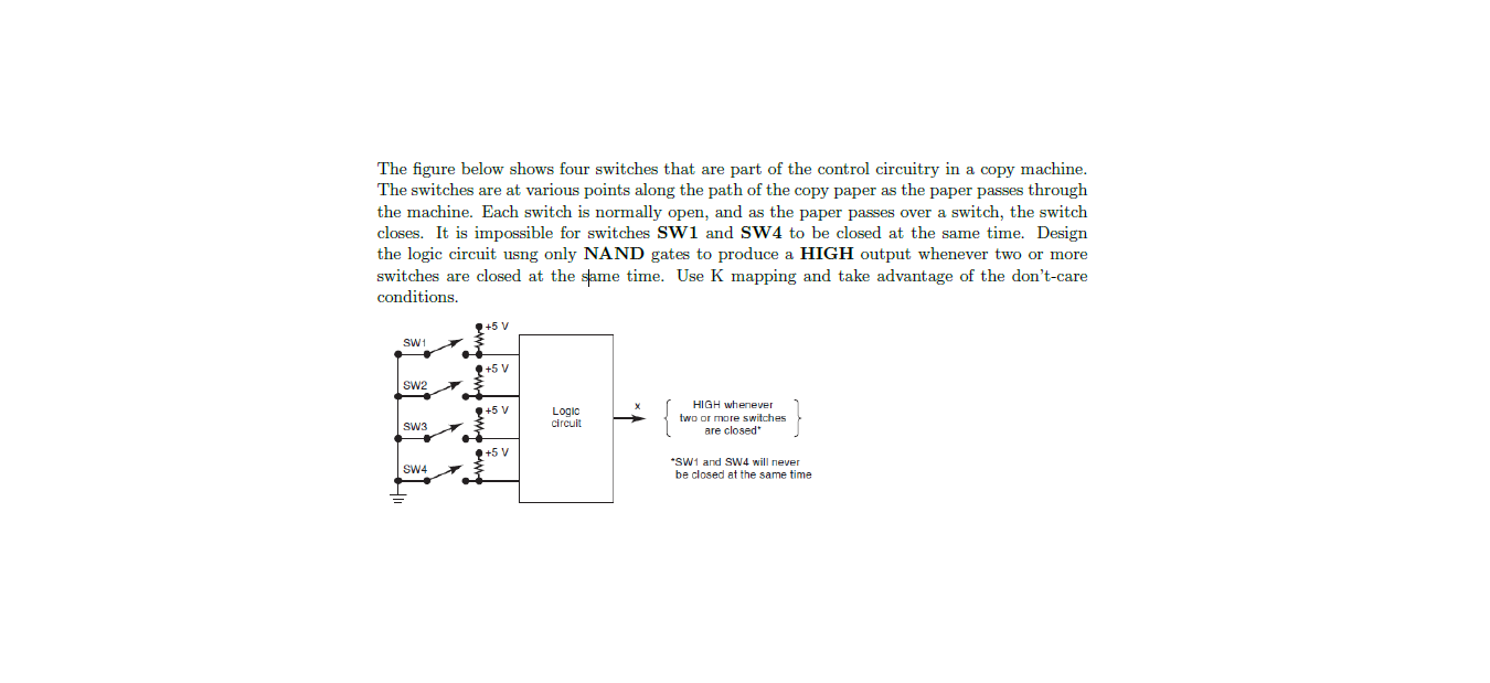 Solved The figure below shows four switches that are part of | Chegg.com