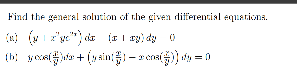 Solved Find the general solution of the given differential | Chegg.com