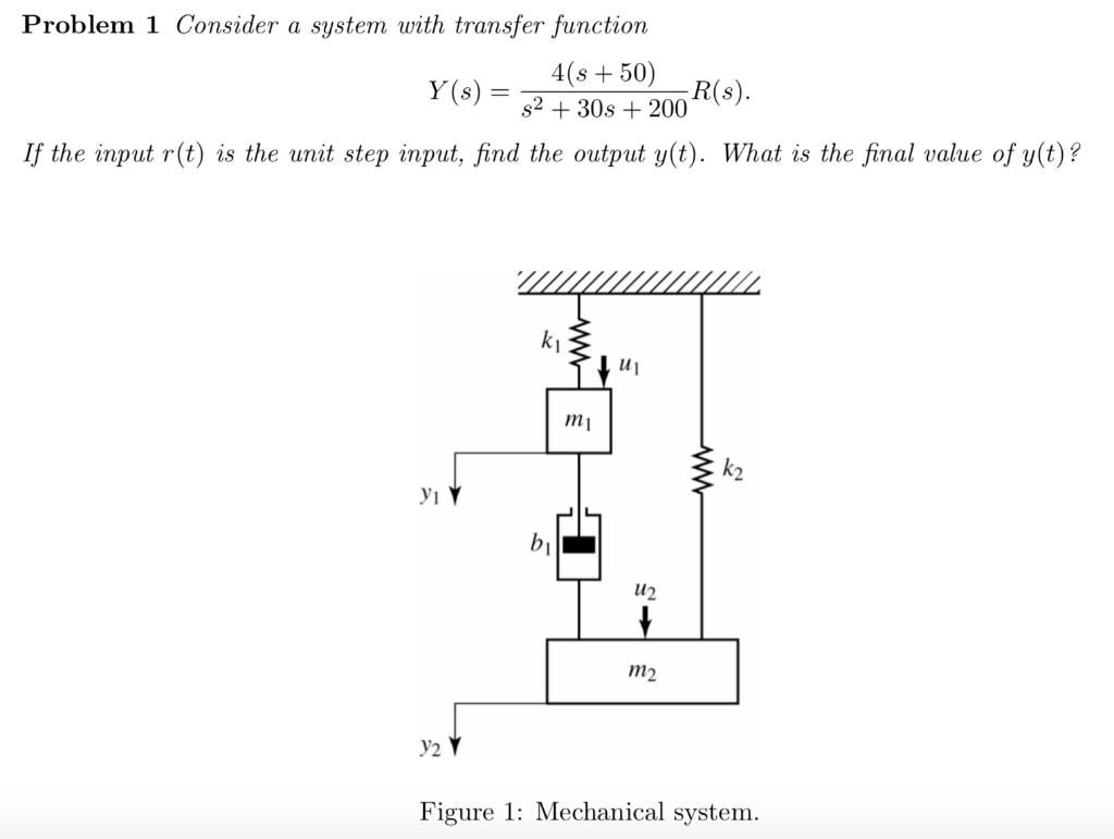 Solved Problem 1 Consider a system with transfer function | Chegg.com