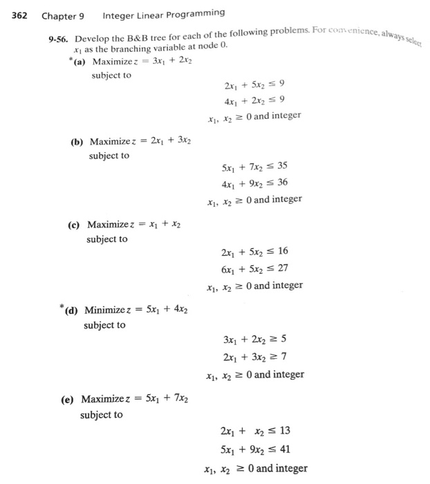 Solved USE THE BRANCH AND BOUND (B&B) ALGORITHM!!!!Please | Chegg.com