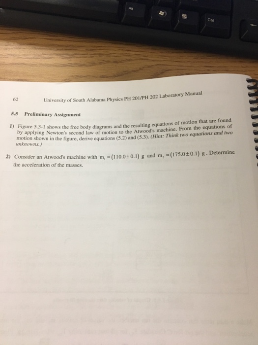 Solved University Of South Alabama Physics PH201/PH 202 | Chegg.com