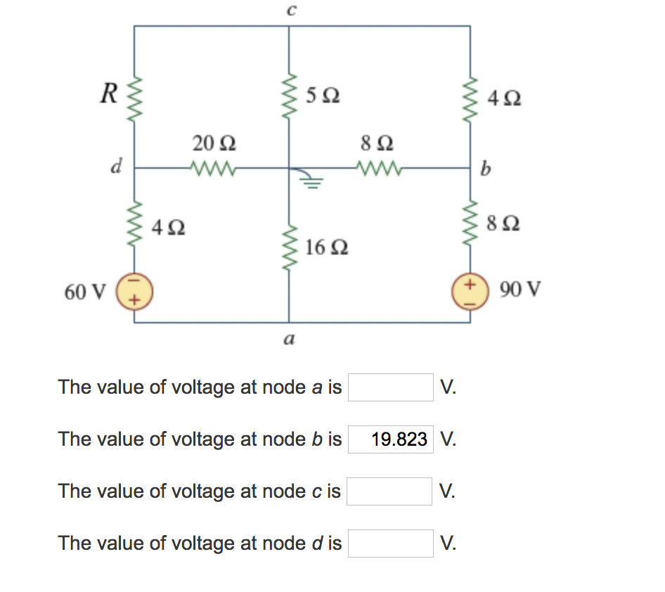 Solved In the circuit given below, R = 4 Ω. Find the | Chegg.com