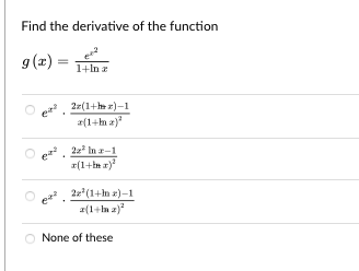 find derivative of lnx x