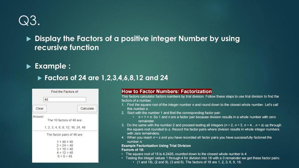 Factor Calculator: Find All Positive Factors