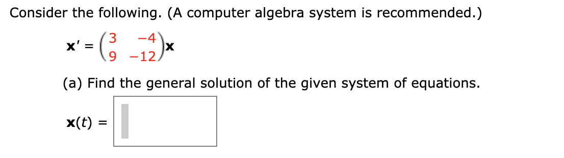 Solved Consider the following. (A computer algebra system is | Chegg.com