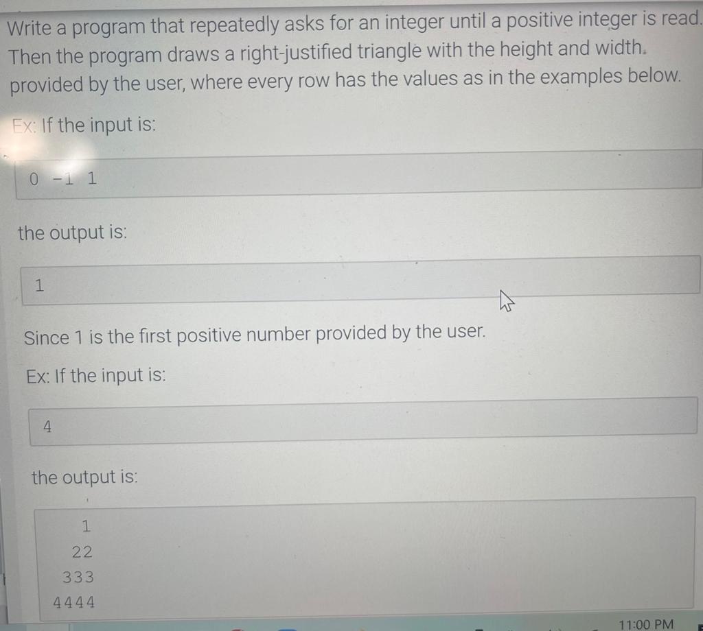 Solved Write a program that repeatedly asks for an integer | Chegg.com