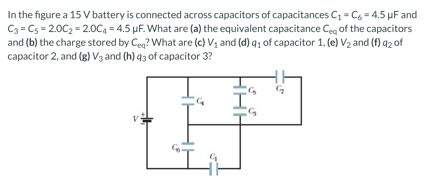 Solved In the figure a 15 V battery is connected across | Chegg.com