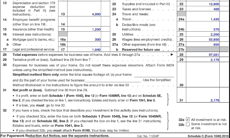 completed form 1065 example