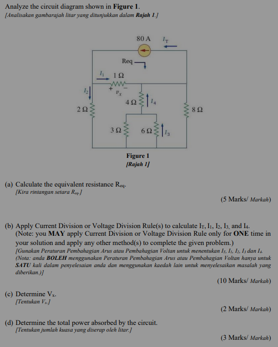 Solved Analyze the circuit diagram shown in Figure 1. | Chegg.com