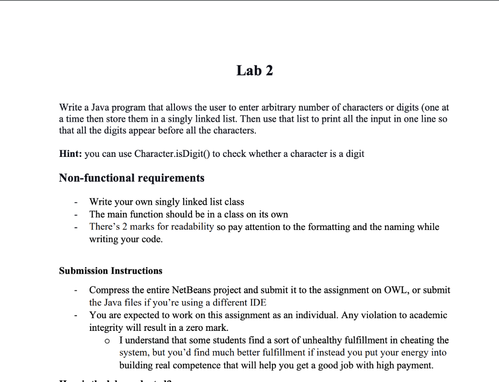 Solved Lab 2 Write a Java program that allows the user to | Chegg.com