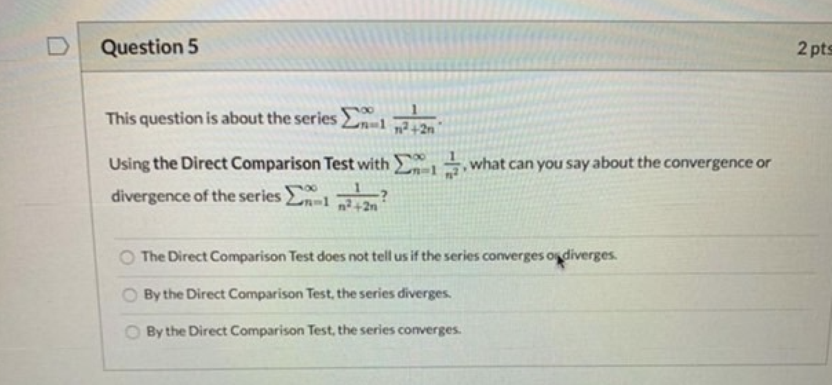 Solved Question 4 2 pts This question is about the series El | Chegg.com